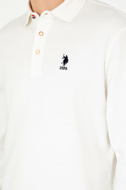 Мужской базовый свитшот цвета экрю - U.s. polo assn фото 7
