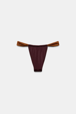 BRAGUITA BIKINI COMBINADA CORTINILLA / Marr?n - Zara фото 8