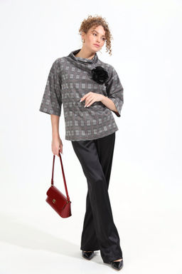 Костюм NIKVA н807-3 чёрный+серая клетка  фото 5