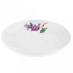 Чашка чайная фарфоровая Сирень 275мл, д9см, h7см, форма Гранатовый, с блюдцем д15см (Россия) - Домашняя мода фото 6