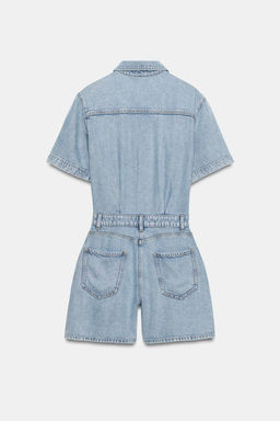 Z1975 SHORT FLOWY DENIM JUMPSUIT - Zara фото 9