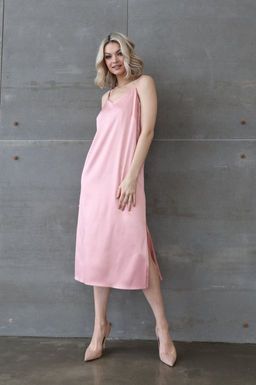 Платье атласное в бельевом стиле - Looklikecat фото 5