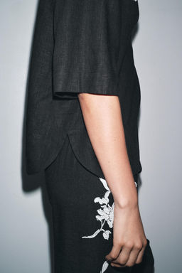 ZW COLLECTION BEADED EMBROIDERY TROUSERS - Zara фото 13