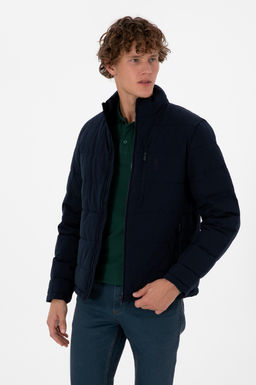 Erkek Lacivert Mont Sepette S_rpriz _ndirim