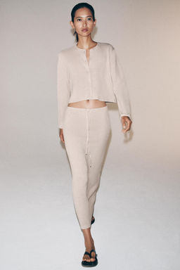 CHAQUETA BOTONES MANGA LARGA / Beige - Zara фото 7