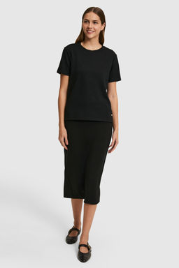 Kad_n Siyah Bisiklet Yaka Basic Ti__rt - U.s. polo assn фото 4