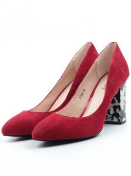 F-028 RED Туфли женские (натуральная замша)