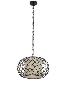 Светильник потолочный BayerLux Lotte, 1×40 Вт, Е27, черный, 36×36×26+80 см