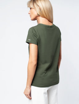 VILATTE / Футболка из премиального хлопка с авторским принтом фольгой  фото 4