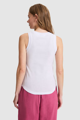 Kad_n Beyaz Bisiklet Yaka Basic Ti__rt - U.s. polo assn фото 5