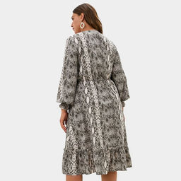 Платье женское миди MIST plus-size, бежевое, размер 52