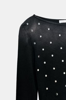 WASHED STUDDED TOP - Zara фото 6