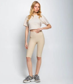 Велосипедки #КТ5991, светло-бежевый