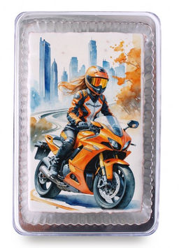 Девушка на мотоцикле (140 гр)