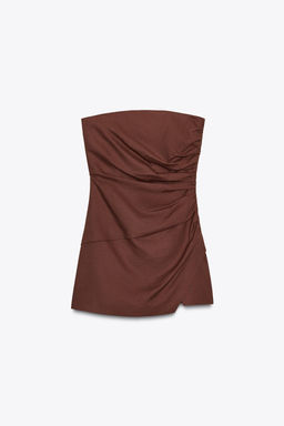 SHORT LINEN BLEND JUMPSUIT - Zara фото 12