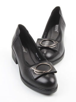 06-DYL74-1 BLACK Туфли женские (натуральная кожа)