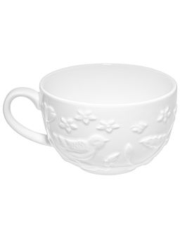 Чашка для капучино и кофе латте 340 мл 13*10*6,5 см Птички на ветке на деревянной подставке - Elan gallery фото 5