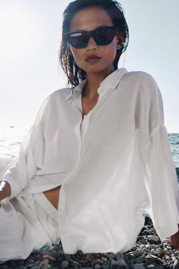 CAMISA FLUIDA OVERSIZE ZW COLLECTION / Blanco