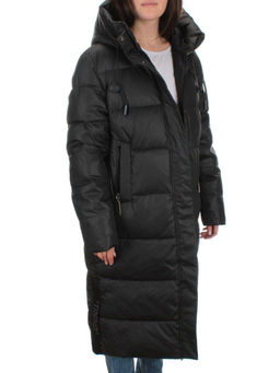 H-2202 BLACK Пальто зимнее женское (200 гр .холлофайбер) - Фабричный китай фото 8