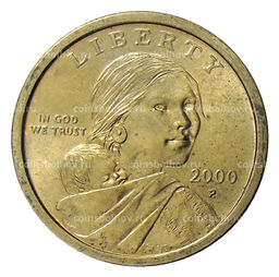 Монета 1 доллар 2000 года P США Сакагавея  Парящий Орел