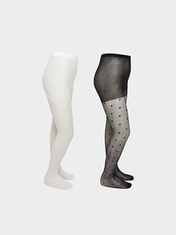 K?z ?ocuk ?nce K?lotlu ?orap 2li