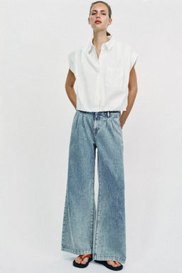 JEANS Z1975 WIDE LEG PINZAS / Azul claro