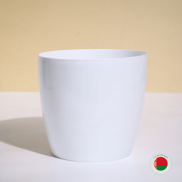 Цена за 2 шт. Кашпо для цветов, d=19 см, 3.5 л, пластик, белое