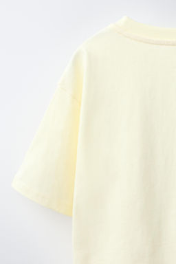 CAMISETA PARCHE VICHY / Amarillo