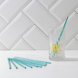 Трубочки Голубые, 10 шт - Страна карнавалия фото 5