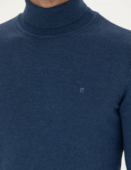 _ndigo Melanj Slim Fit Bal_k__ Yaka Basic Triko Kazak - Pierre cardin фото 7