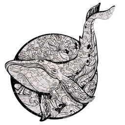 Пазл деревянный фигурный Сила океана, чёрно-белый - Puzzle фото 11