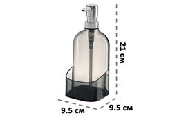 Диспенсер 600 мл 9,5*9,5*21 см Серый с нескользящей поверхностью - Elan gallery фото 2