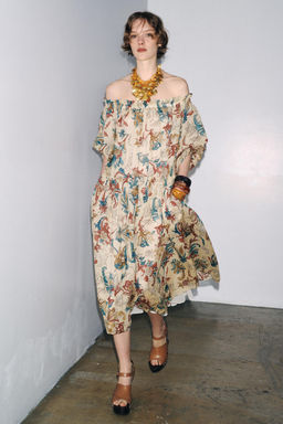 ZW COLLECTION PRINTED RAMIE DRESS - Zara фото 10