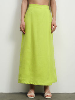 Юбка-брюки льняная 10990 лайм