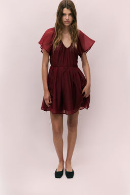 Vestido con mangas mariposa - H&m фото 7