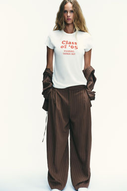 RUSTIC T-SHIRT WITH SLOGAN