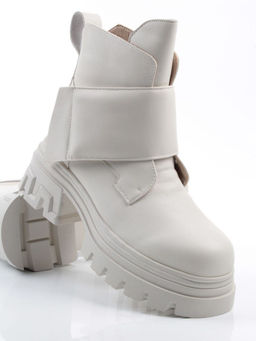 04-PAS148-2Z MILK Ботинки зимние женские (натуральная кожа, 100% шерсть)