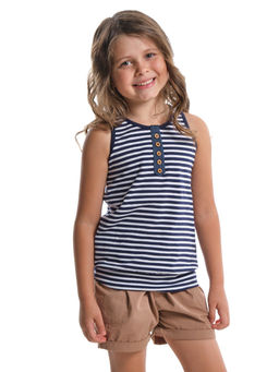 Майка в полоску UD 0323 синяя полоса - Mini maxi фото 3