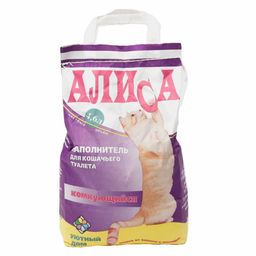 Наполнитель д/кошачьих туалетов АЛИСА комкующийся 4,6л