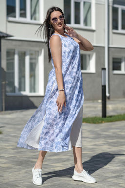 Двухслойное платье-сарафан 100% хлопок