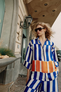 CAMISA OVERSIZE RAYAS / Multicolor - Zara фото 3