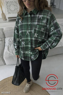 Рубашка женская в клетку