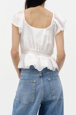 Blusa de manga circular con peplum - H&m фото 4