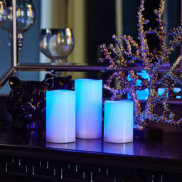 ULD-F052 RGB RC CANDLE SET3 Фигура светодиодная Свеча на батарейках 2АА (не в/к), в составе набора из 3 штук. 1 светодиод. RGB свет. Пульт ДУ (в/к). TM Uniel