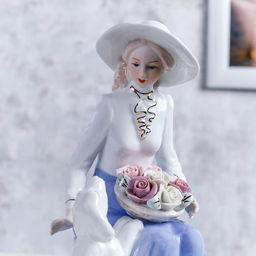 Статуэтка Дама с собакой 22 см / HP095 /уп 24/ - Галеонтрейд фото 4