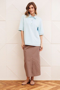 Костюм Gizart 5425 голубой, капучино