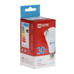 Лампа светодиодная IN HOME LED-A70-VC, Е27, 30 Вт, 230 В, 6500К, 2850 Лм