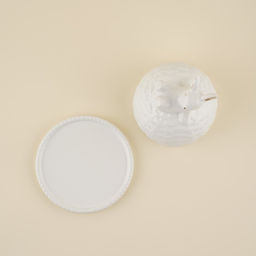 Лимонница SL Home Пасхальные кролики, 14?14.5 см, доломит, белая