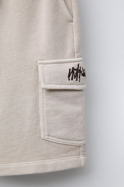 STRAIGHT FIT GRAFFITI CARGO BERMUDA SHORTS - Zara фото 4