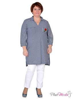 Рубашка Модель №411-A размеры 44-80 - Plusmoda фото 2